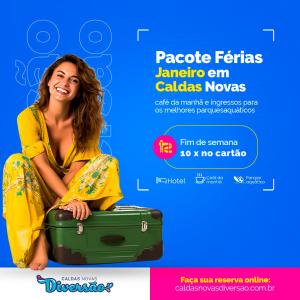 Imagem representativa: Hotéis Baratos Férias de Janeiro Caldas Novas | em até 10x sem juros