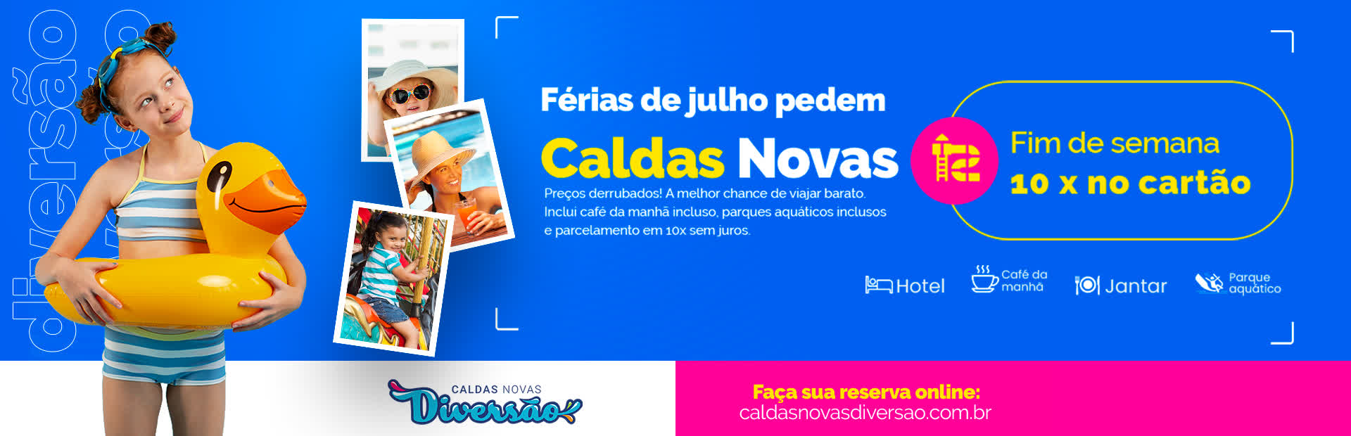 Hotéis Férias de Julho em Caldas Novas com Crianças Grátis
